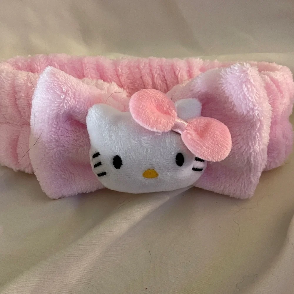 Hello Kitty Bundle plush headband, charm, and wristlet all Hello Kitty New